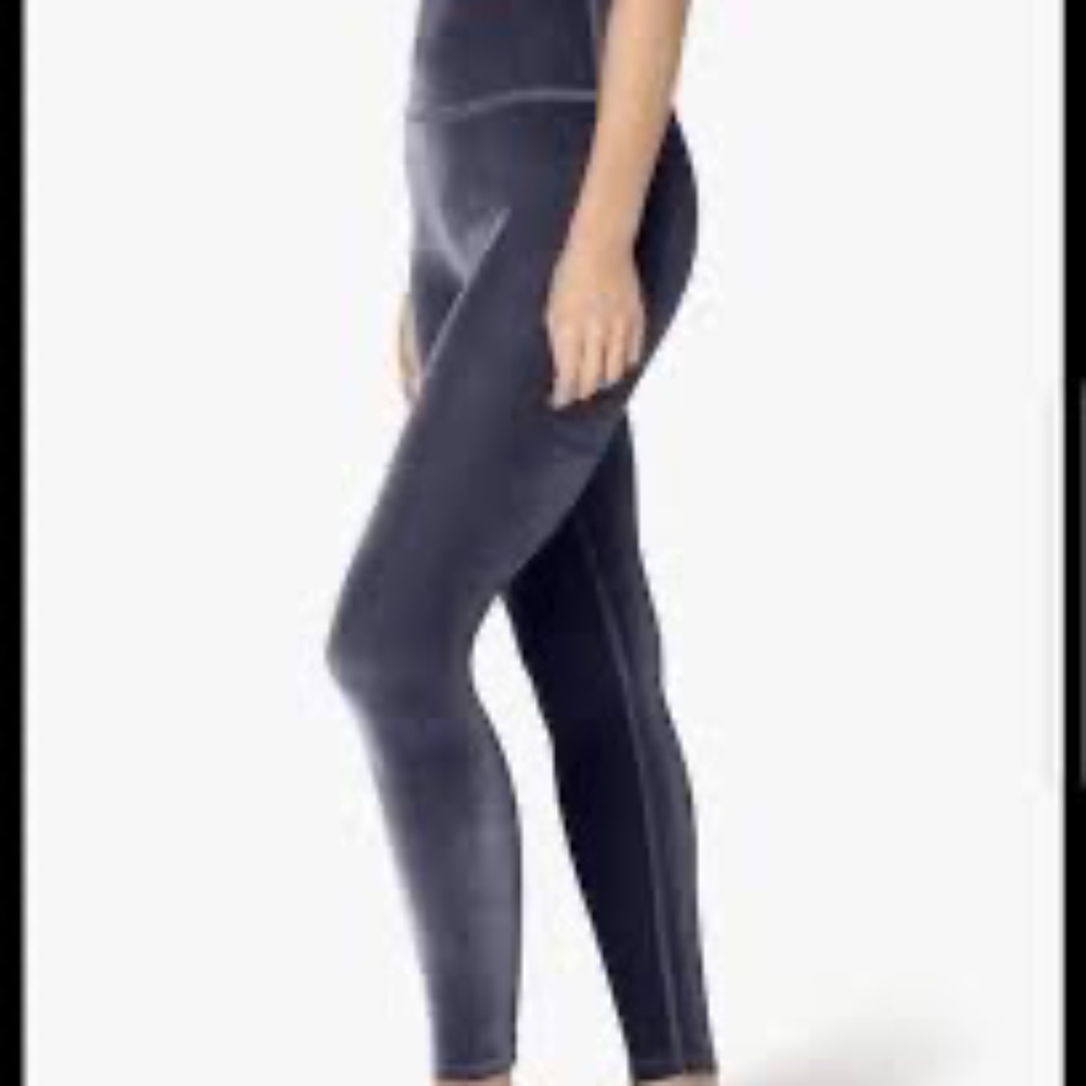 Spanx Midnight Blue Velvet Leggings Sz XS